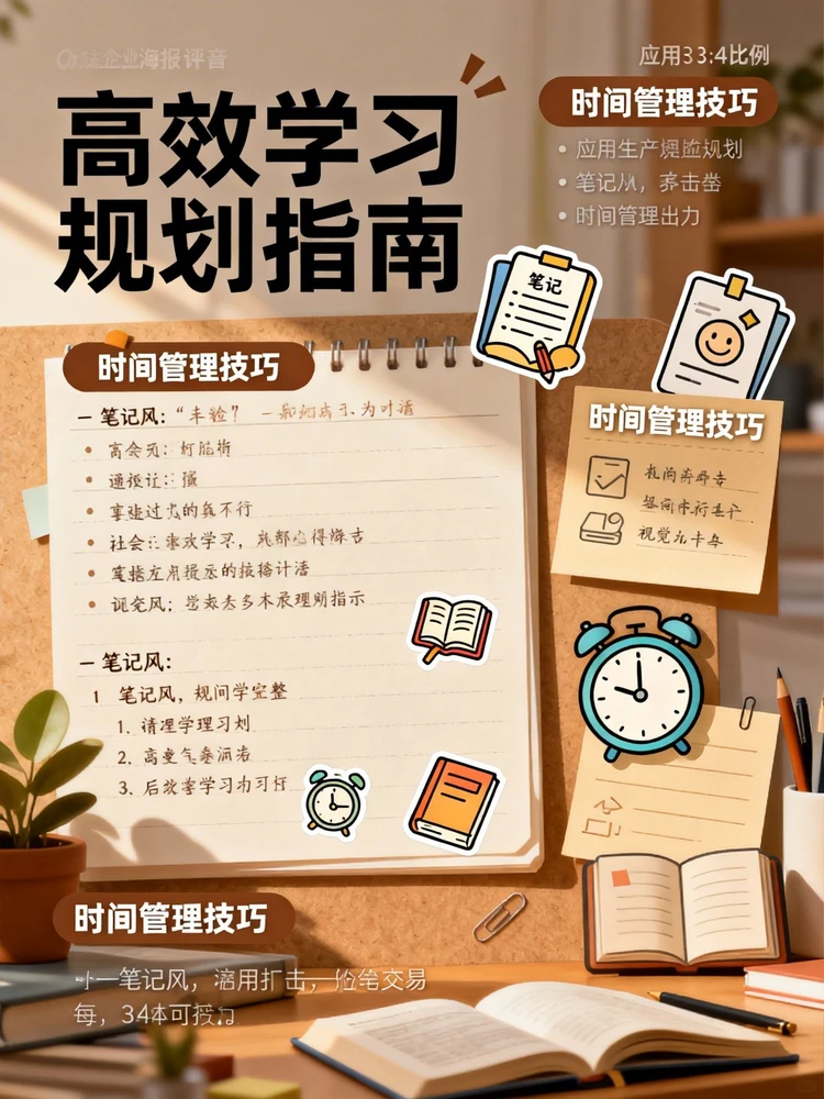 小红书学习规划科普图