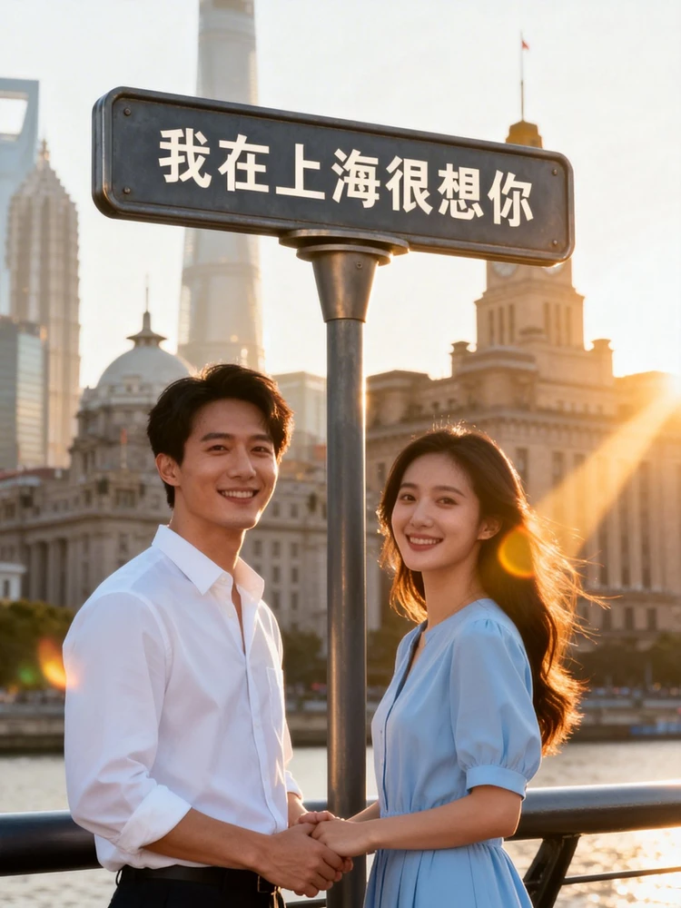 地标路牌打卡照