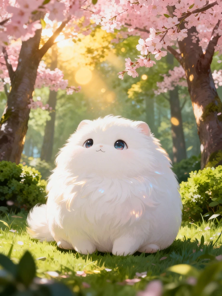 治愈森林团子插画