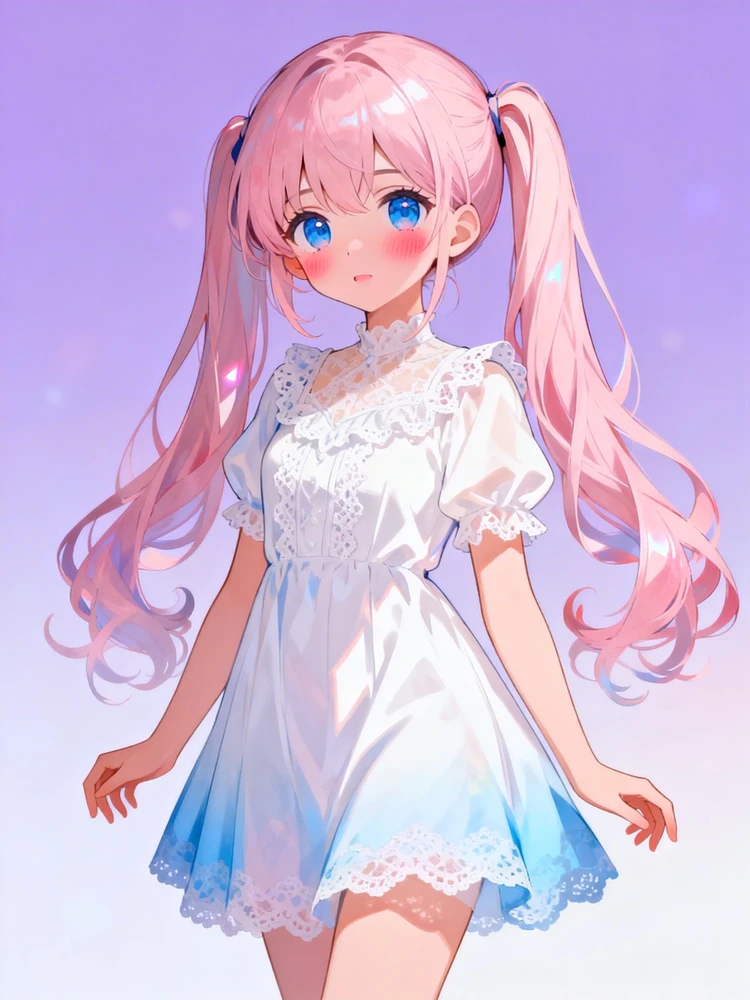 照片转二次元萌系少女插画