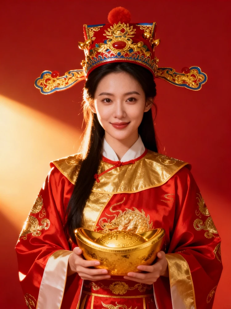 新春财神装写真