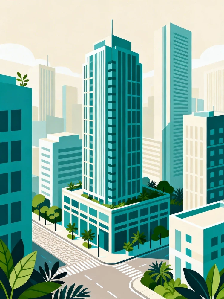 扁平卡通海报转绘