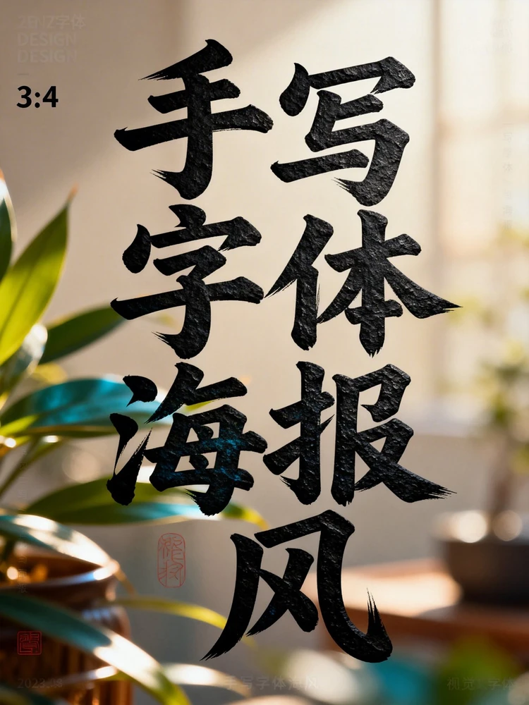 手写字体海报风