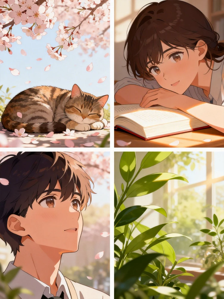 治愈四宫格漫画