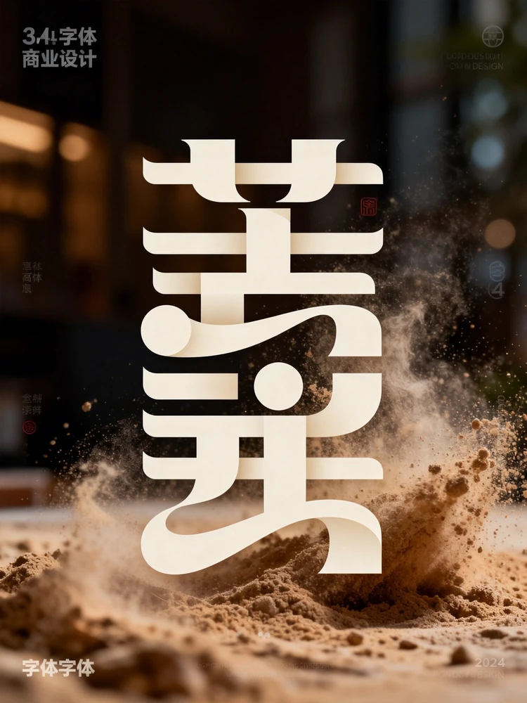 简约图形化字体设计