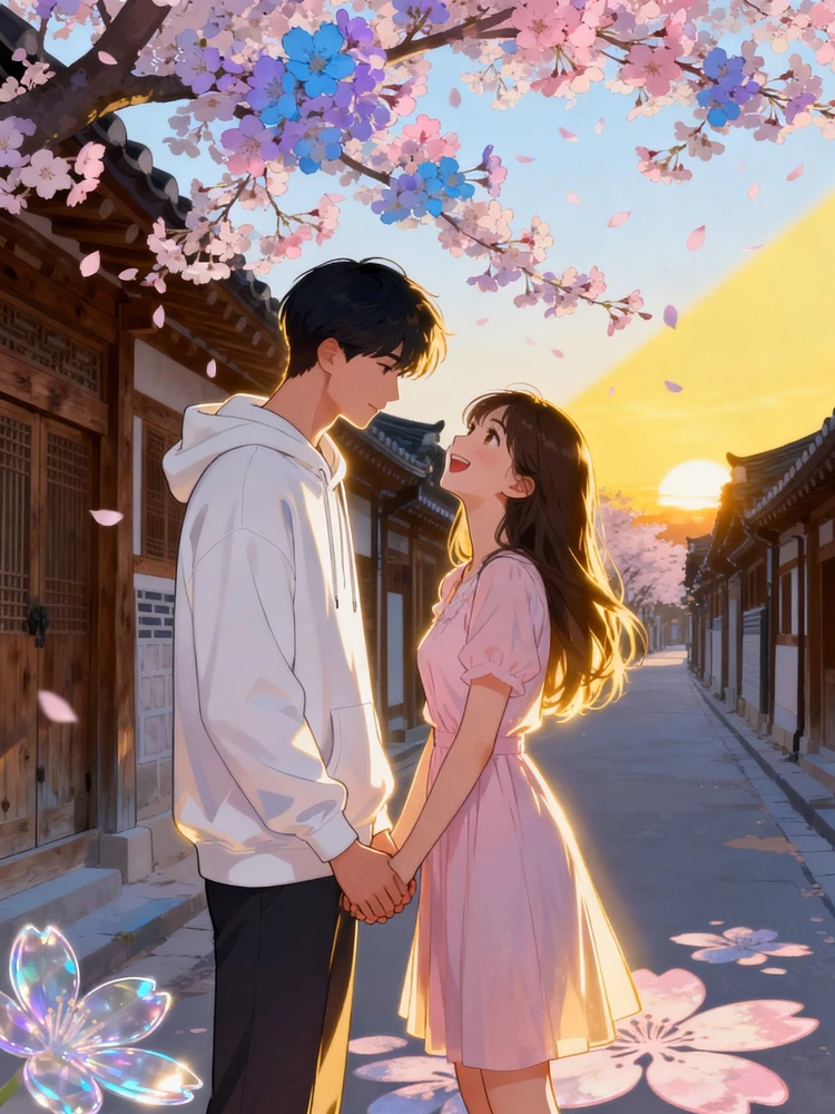 一键生成韩漫情侣漫画插画