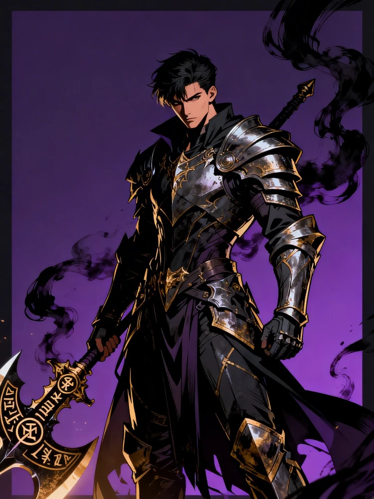 暗黑漫画线稿角色立绘