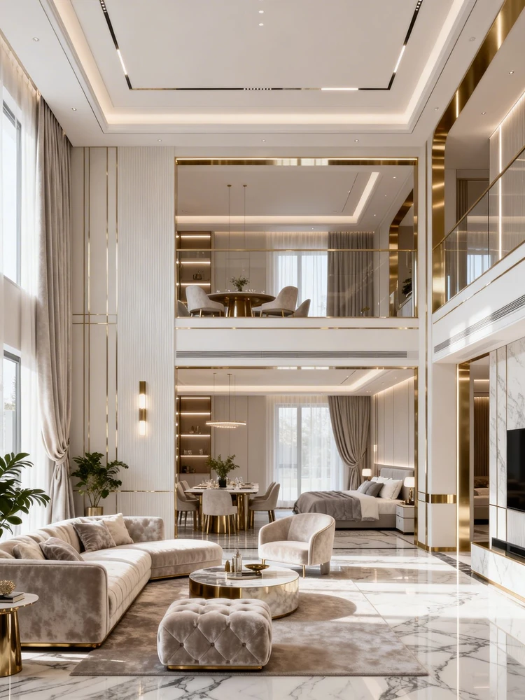 万能改图静奢风 雅致配色轻奢家居空间