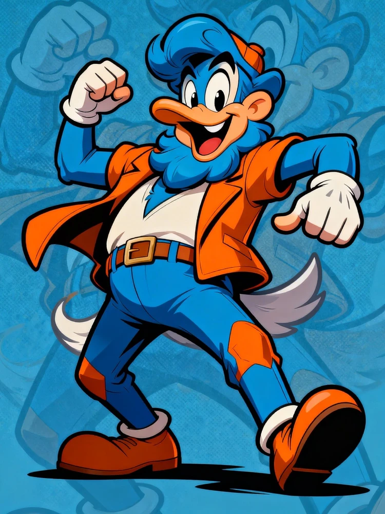 美式卡通角色立绘