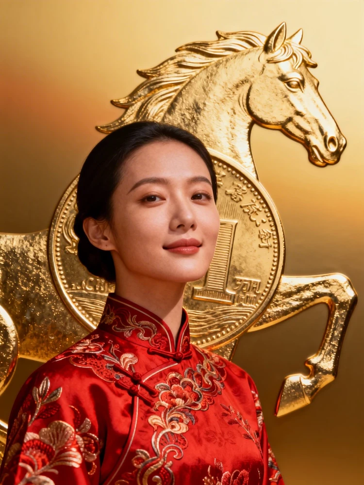 2026马年吉祥金币浮雕模板