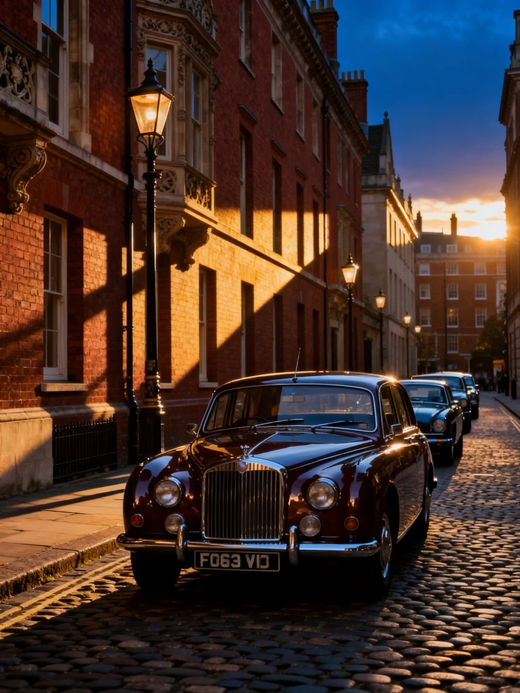 英伦街头汽车场景