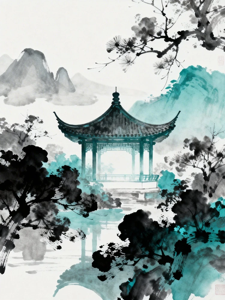 国风水墨画-图片模板-阿容容