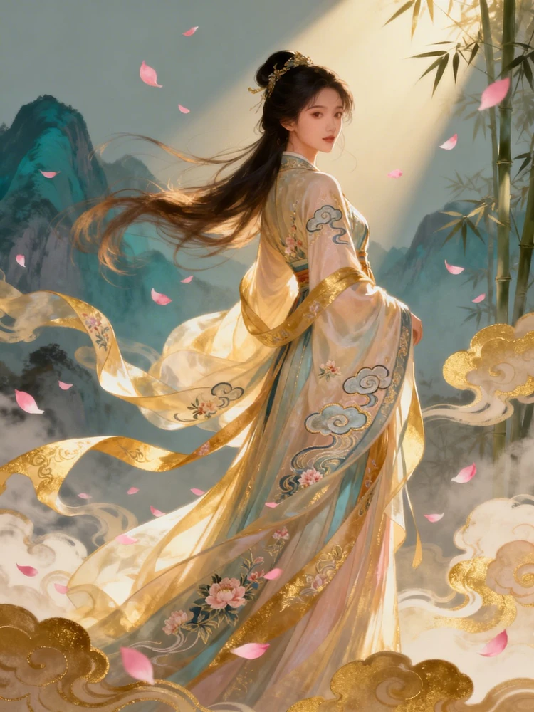 回眸·仙逸🌟古风国风手绘仙气人物插画