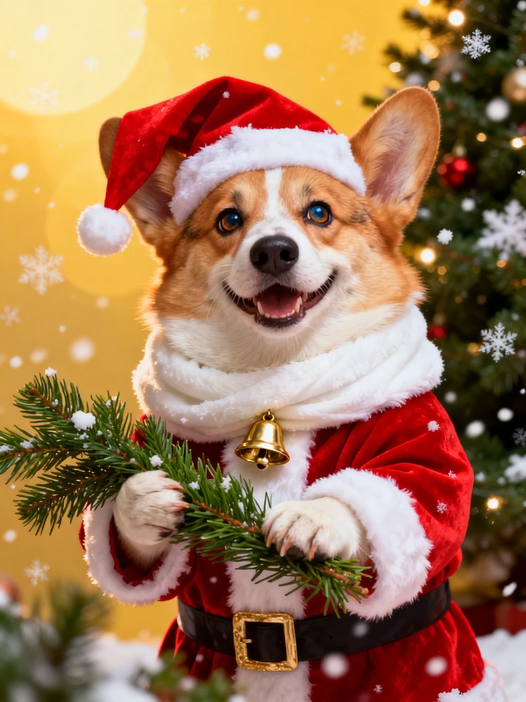 宠物圣诞写真