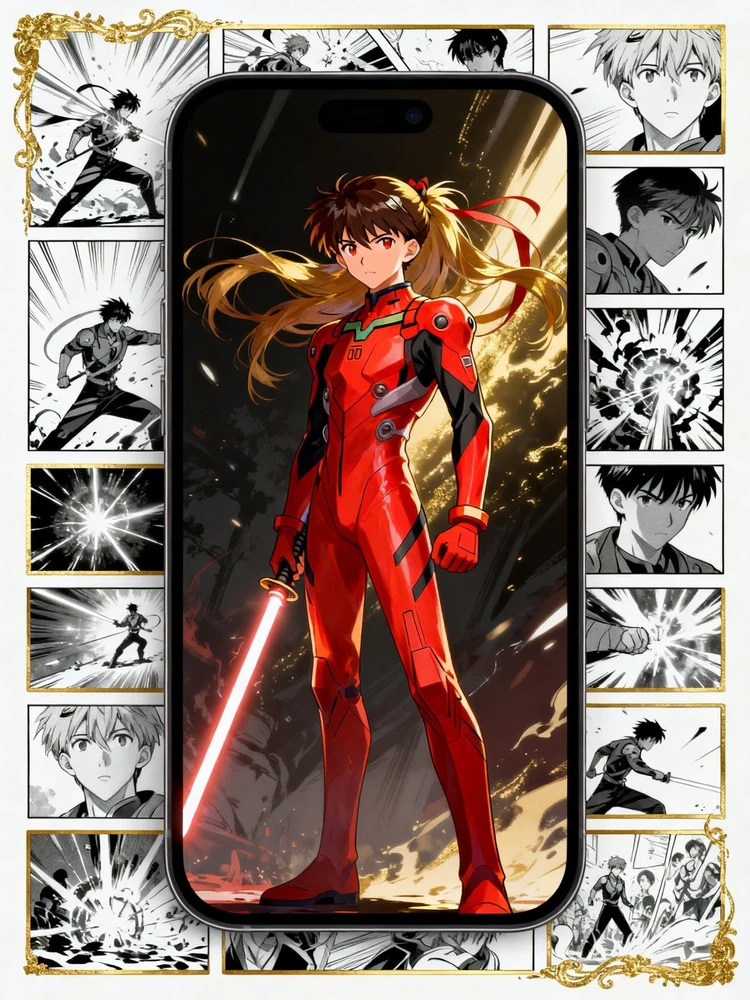 热血漫画主角拼接壁纸