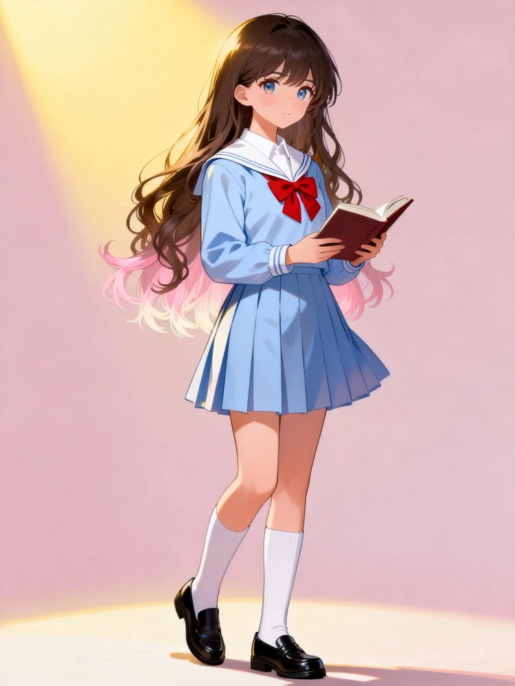 二次元甜美校服少女