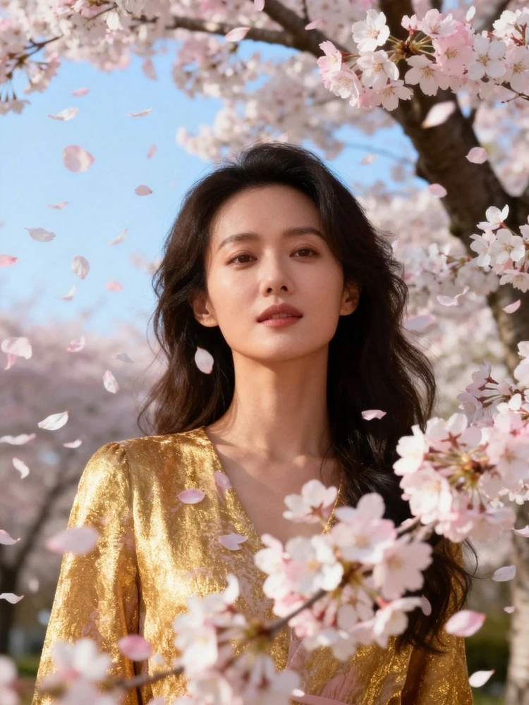 春日樱花电影感写真