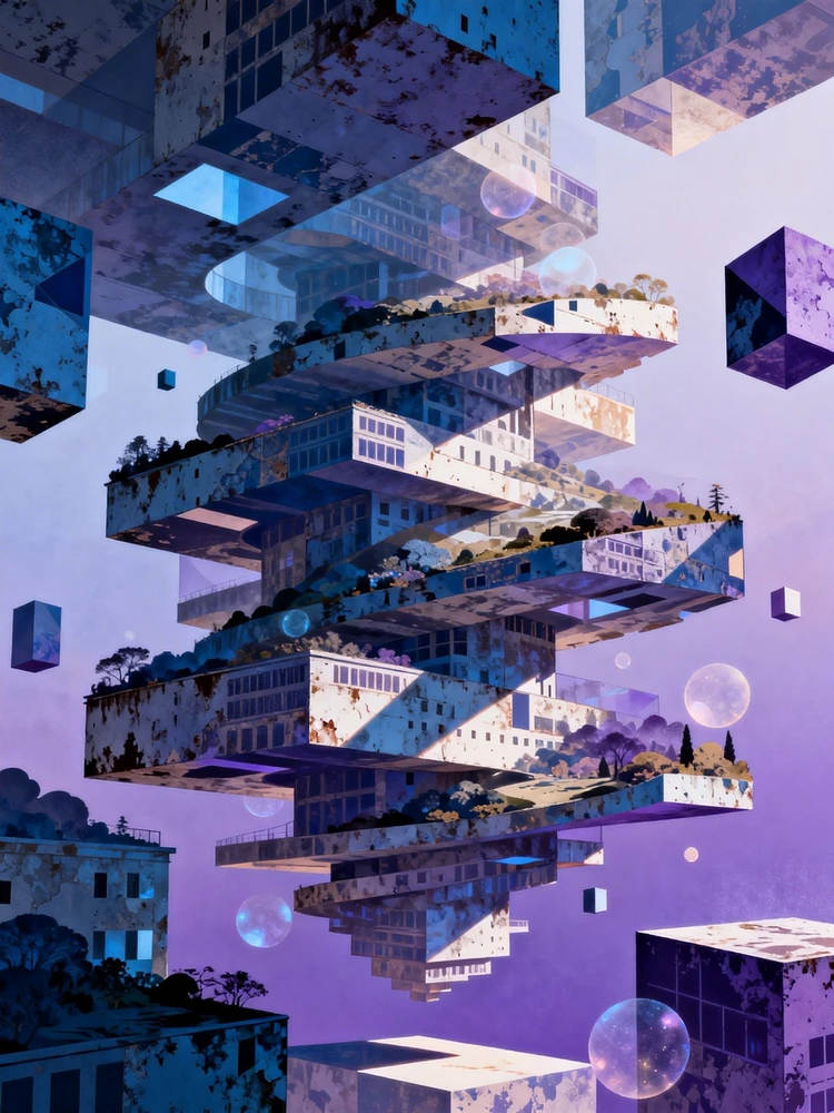 梦核超现实拼贴插画