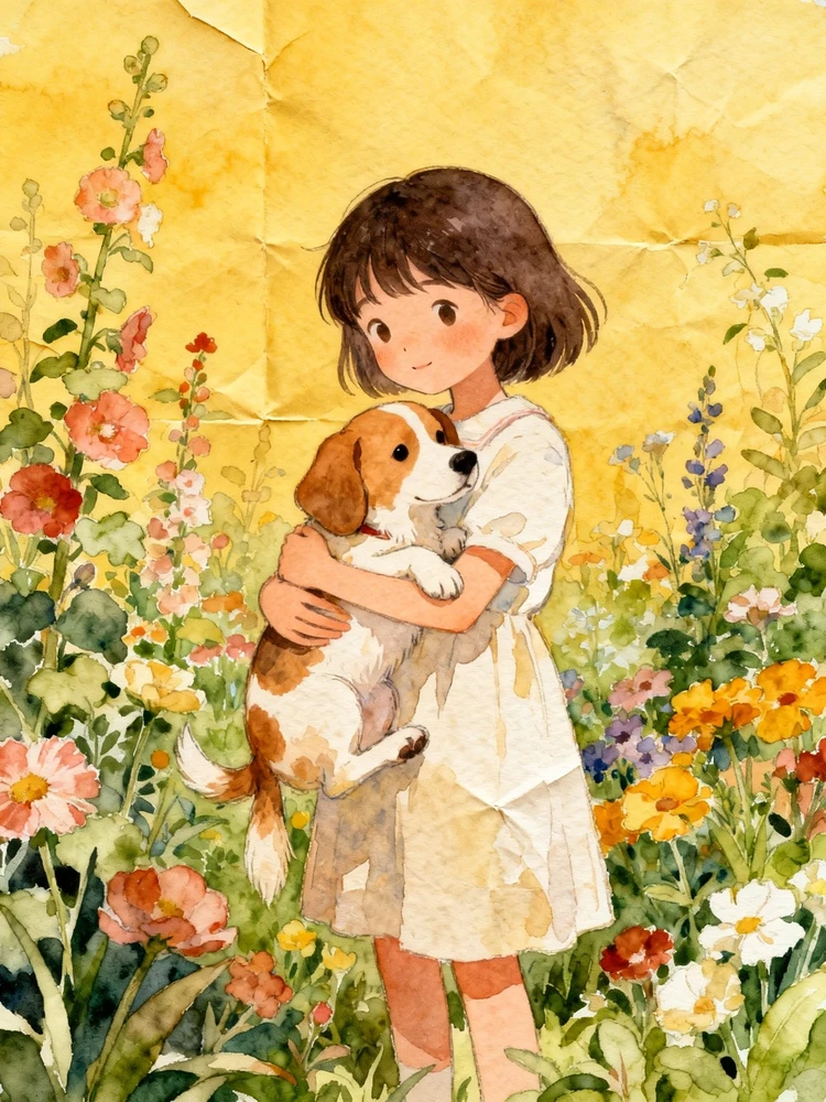 照片变水彩绘本插画