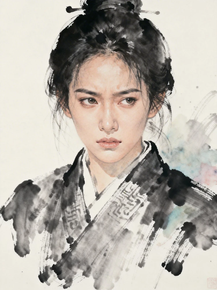 中国传统水墨人物