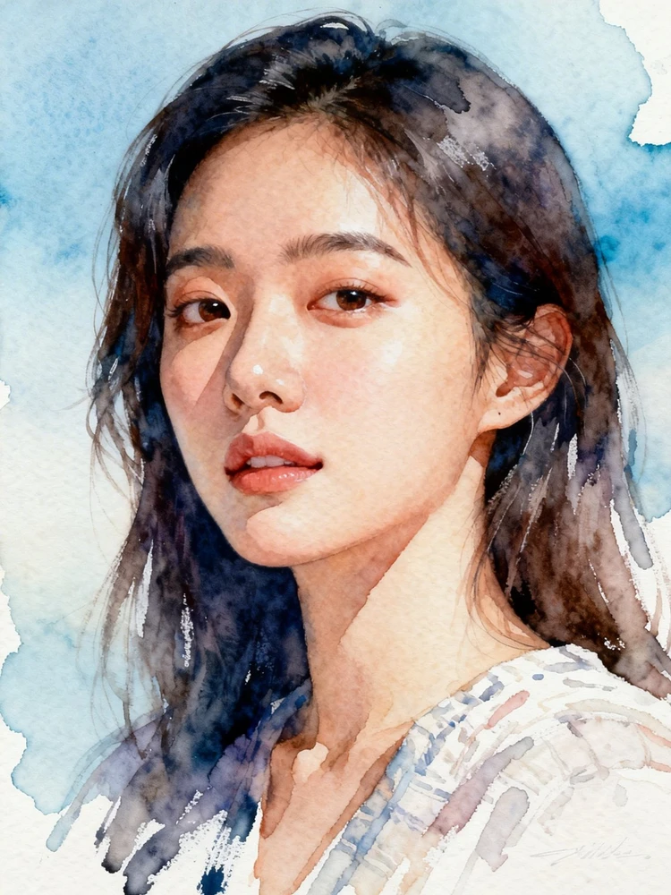 照片变水彩手绘插画