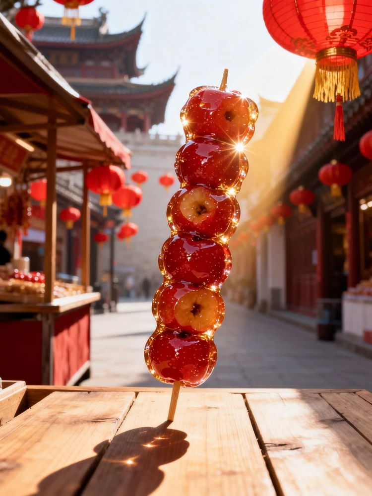 冰糖葫芦吉庆美食海报