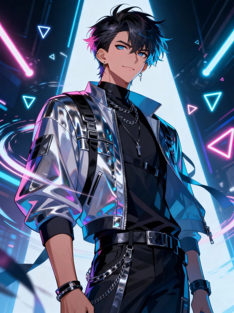 韩漫潮酷型男插画