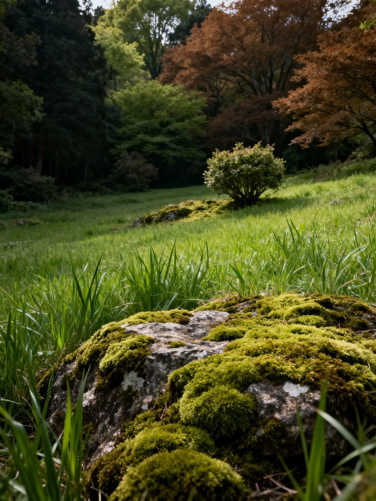 商业级自然草地苔藓场景