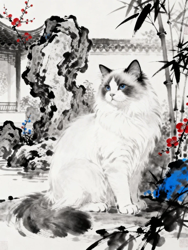 水墨国画风插画