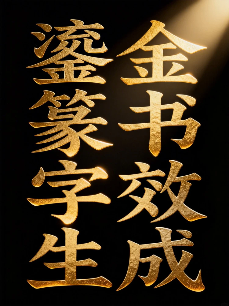 鎏金篆书字效生成