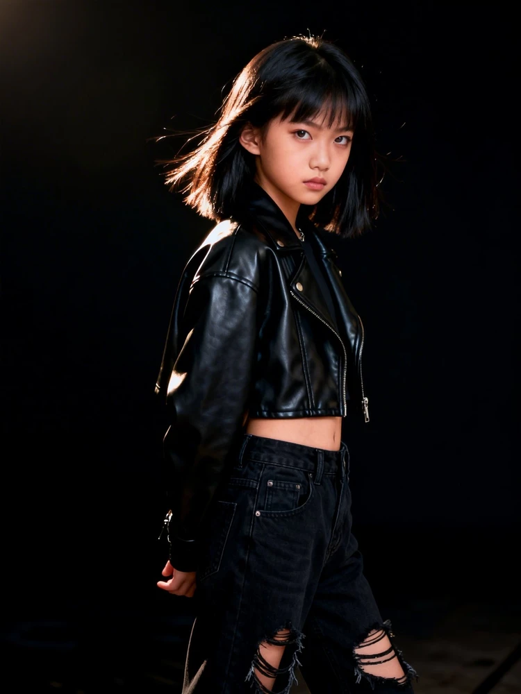 黑色酷感少女写真