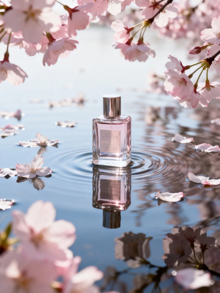 春日花瓣水面香水大片