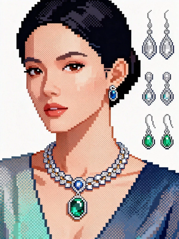 珠宝首饰精修（像素级对齐）