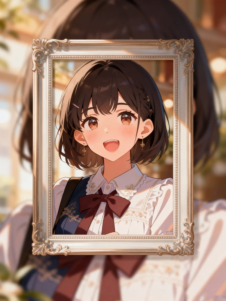 日系可爱卡通风格大头贴头像框