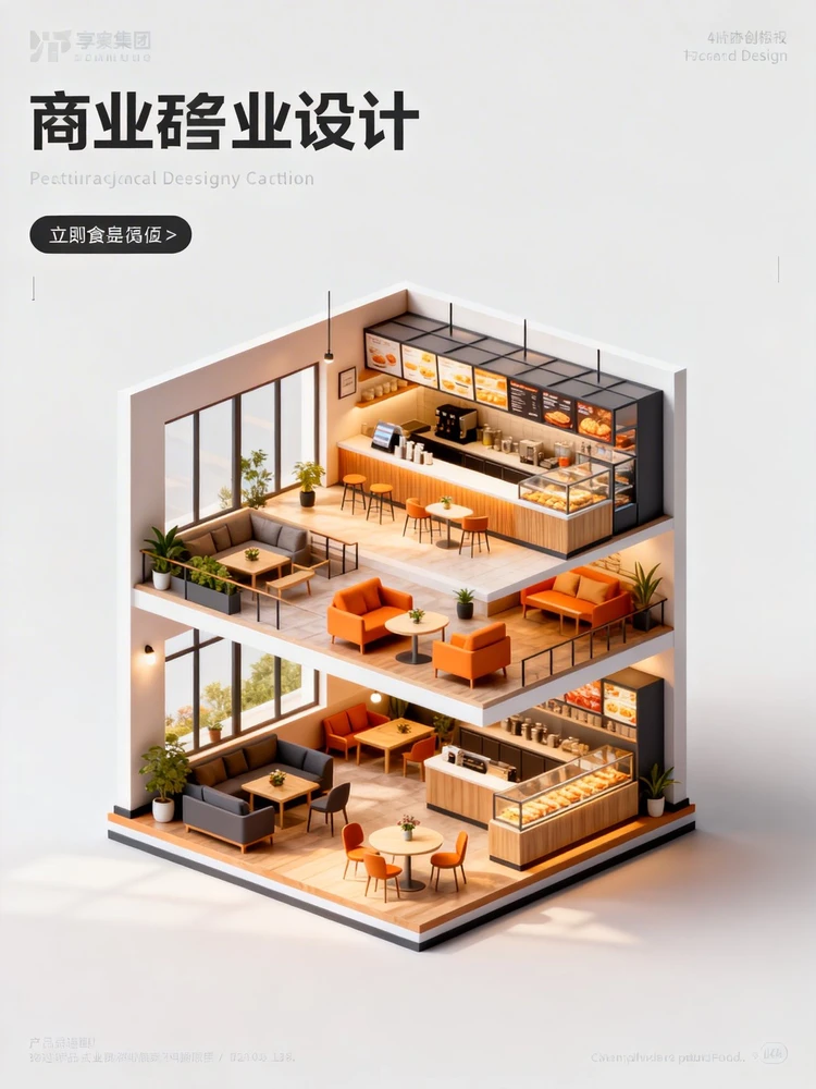 等轴微缩室内展示图