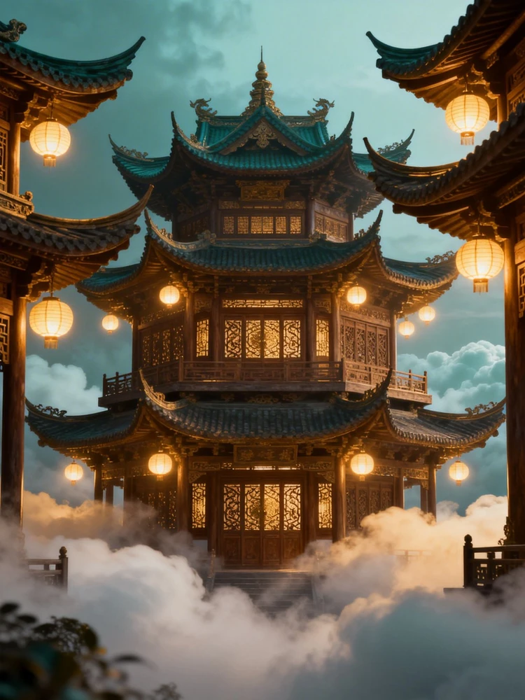 仙侠楼阁场景生成