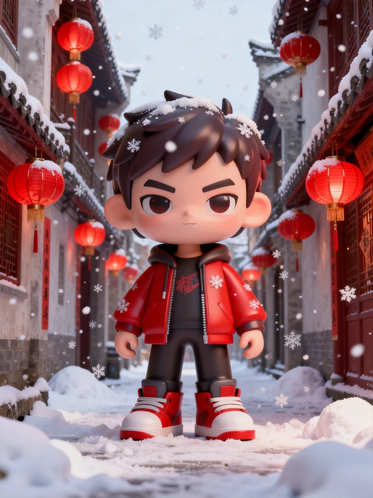 3D新年大透视角色海报