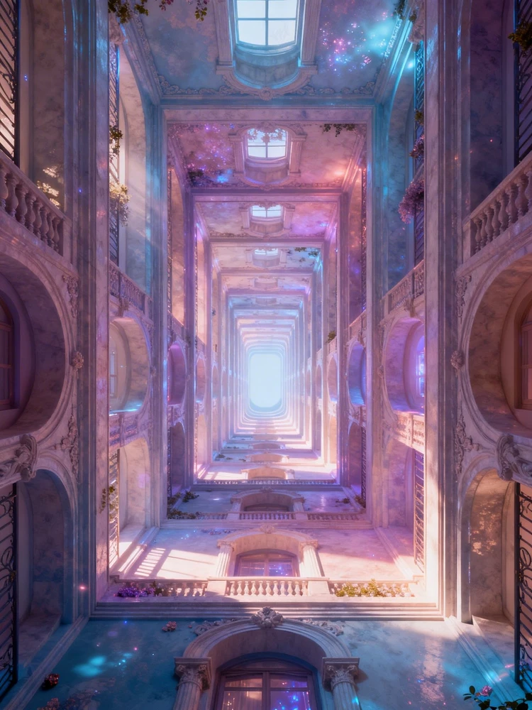 空间梦幻艺术-无限循环海报