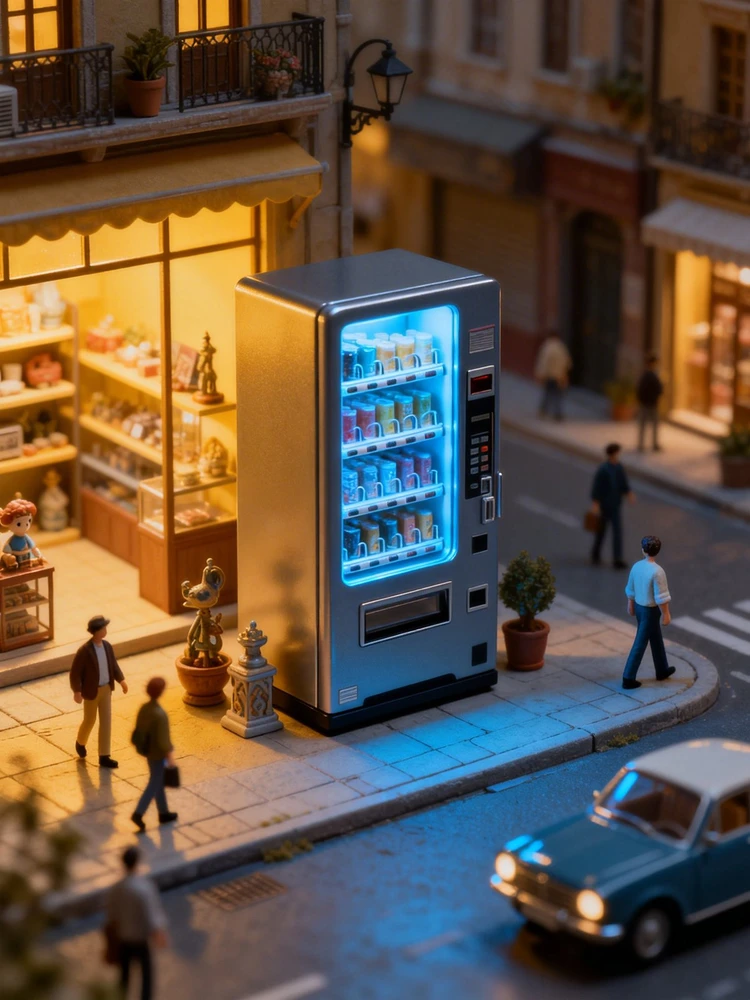 一键生成3D微缩售货机