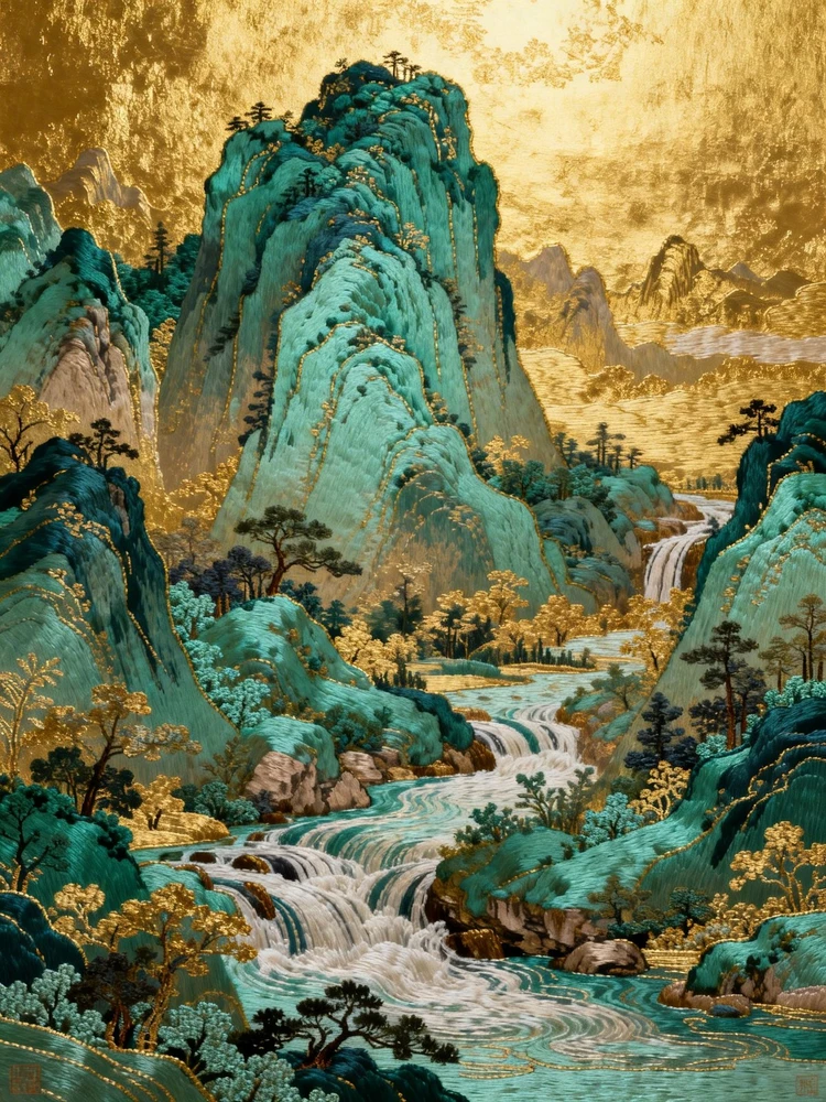 中式金织山水生成器