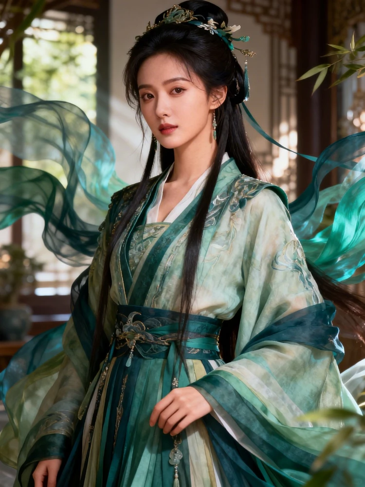 古风女主人像上色