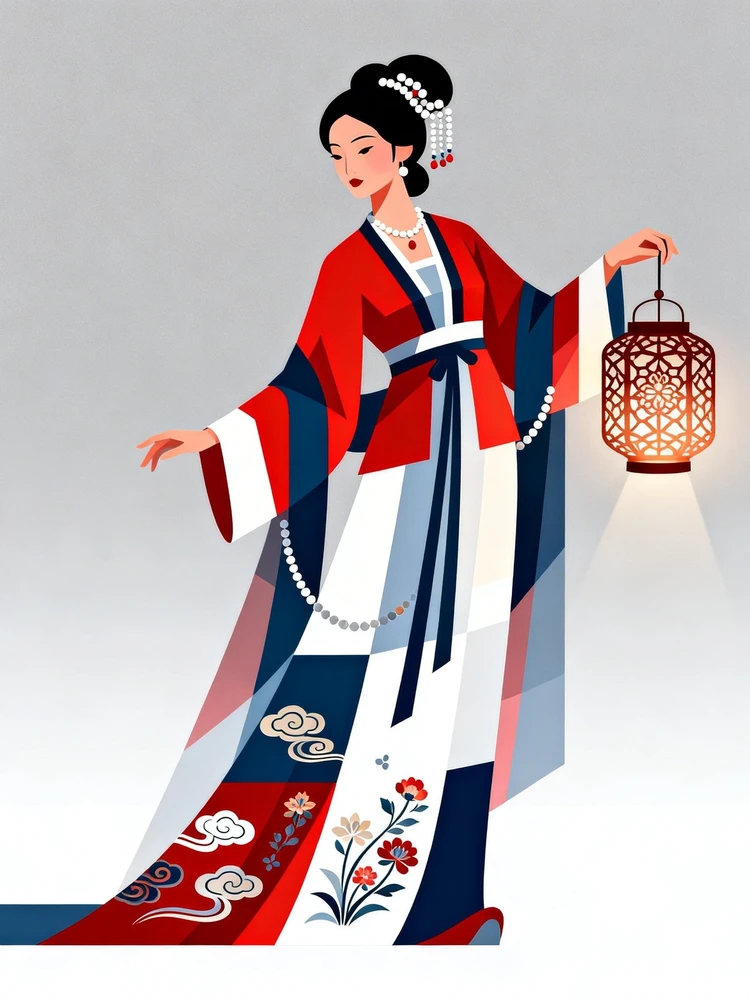 扁平色块国风人物生成器