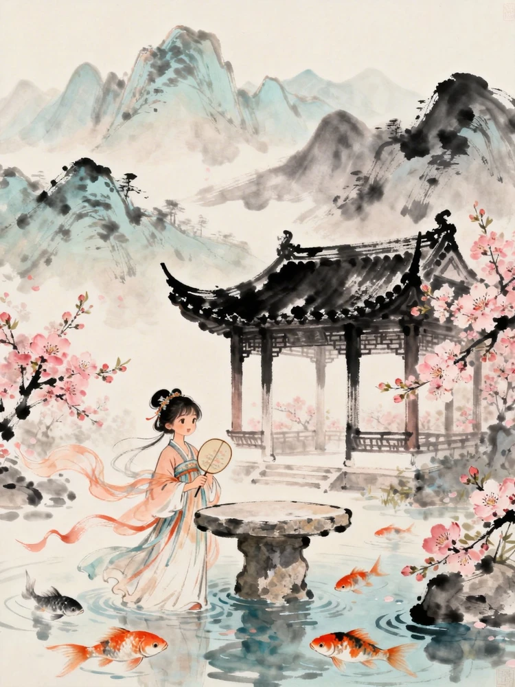 国风水墨趣味插画生成器